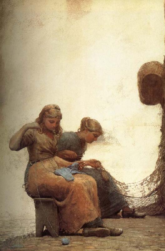 Winslow Homer Net fill France oil painting art
